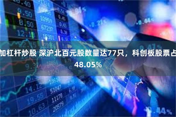 加杠杆炒股 深沪北百元股数量达77只，科创板股票占48.05%